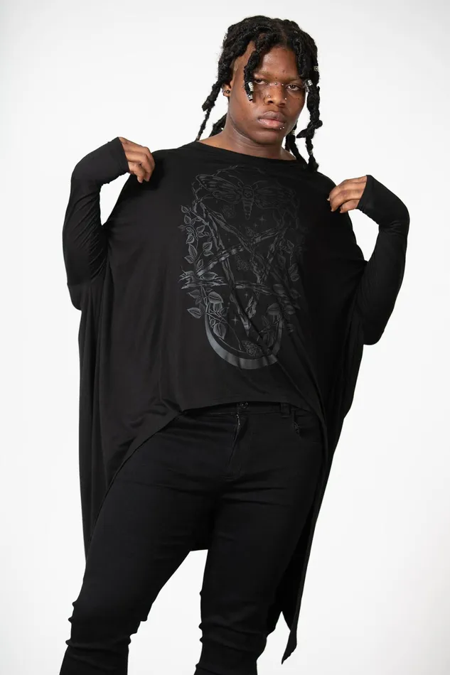 Killstar Long Sleeves Women Lunar Oversized Top