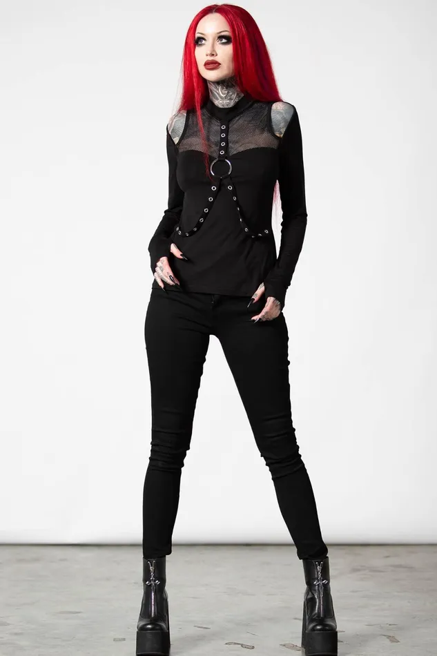Killstar Long Sleeves Women Pogo Long Sleeve Top