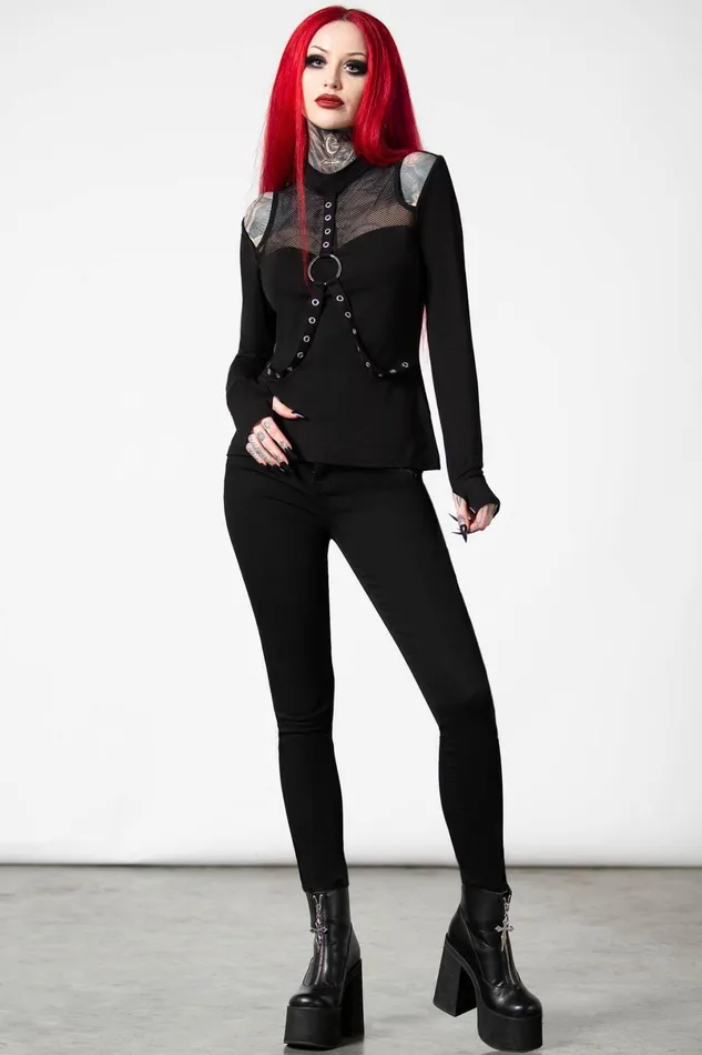 Killstar Long Sleeves Women Pogo Long Sleeve Top