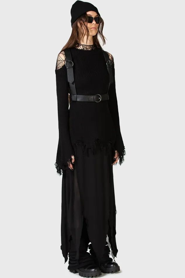 Killstar Midi Skirts Women The Grimmer The Better Midi Skirt