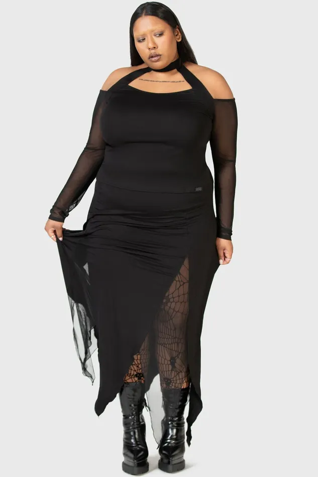 Killstar Midi Skirts Women The Grimmer The Better Midi Skirt