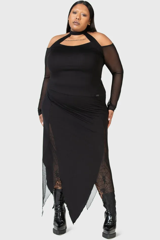 Killstar Midi Skirts Women The Grimmer The Better Midi Skirt