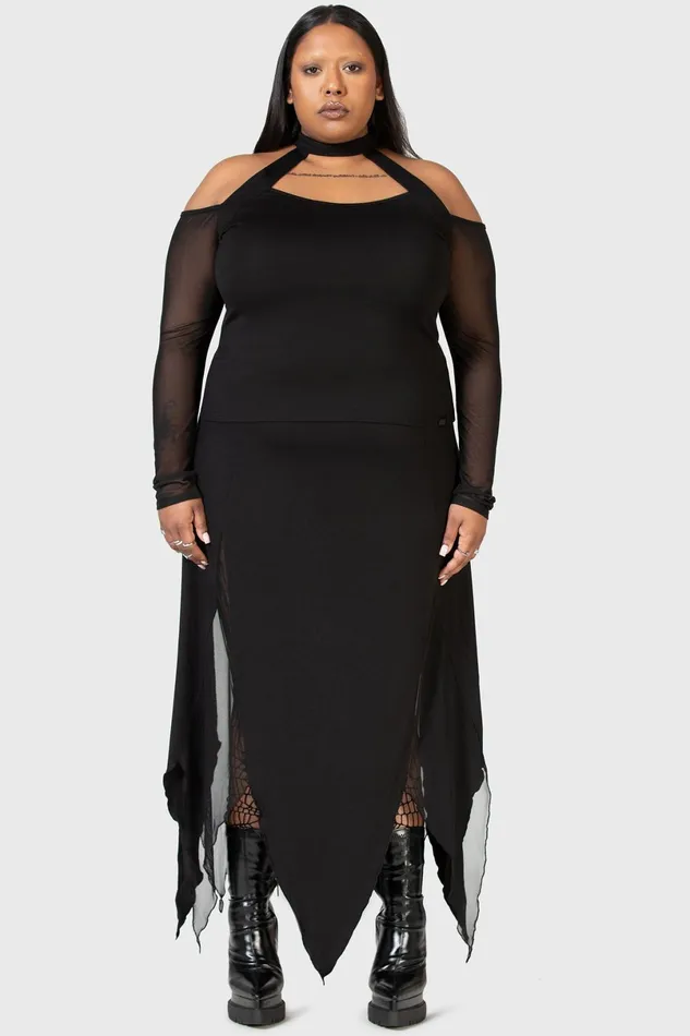 Killstar Midi Skirts Women The Grimmer The Better Midi Skirt