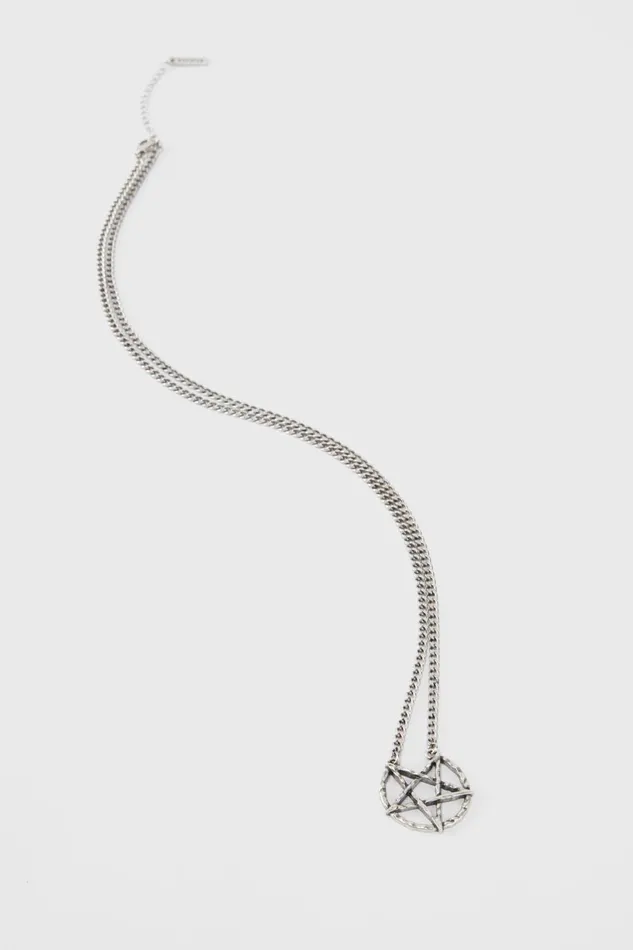 Killstar Necklaces Women Broken Seal Pentagram Necklace