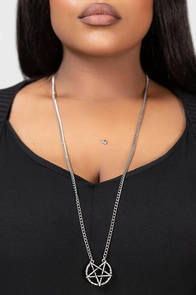 Killstar Necklaces Women Broken Seal Pentagram Necklace