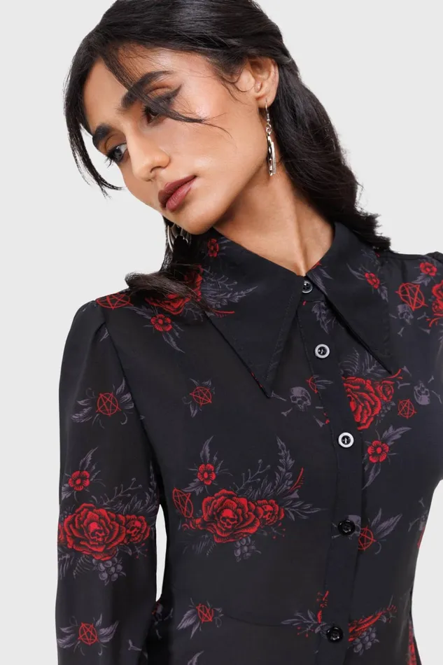 Killstar Shirt Women Pandora Shirt Dress