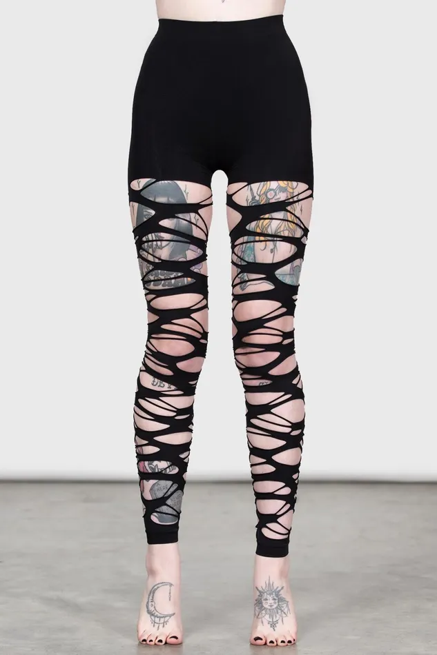 Killstar Socks and Tights Women Carved Up Slashed Tights