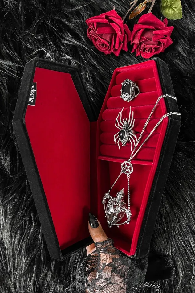Killstar Storage Homeware Velvet Casket Jewellery Box
