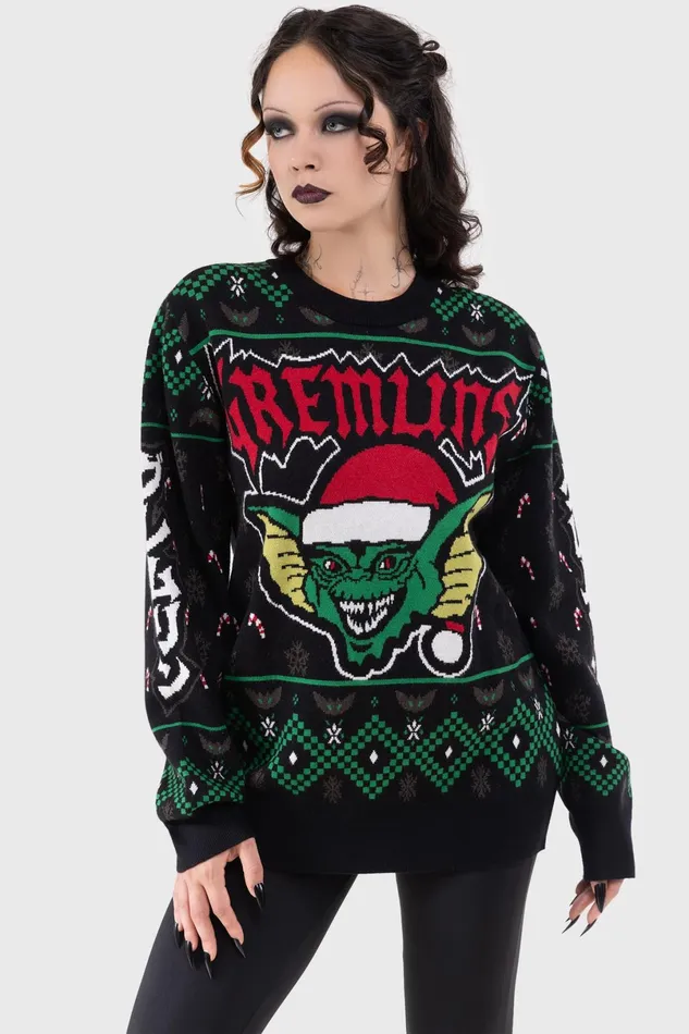Killstar Sweaters Women The Gremlins Are Coming Sweater