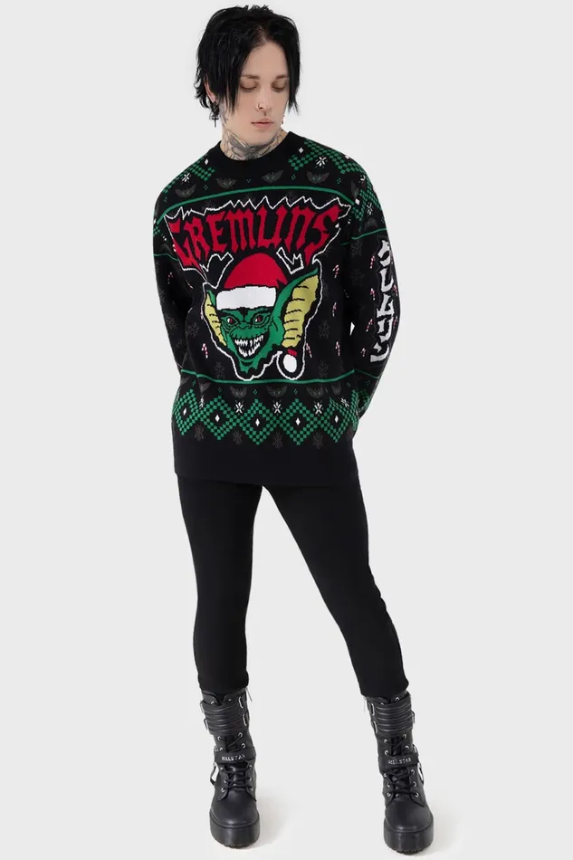 Killstar Sweaters Women The Gremlins Are Coming Sweater