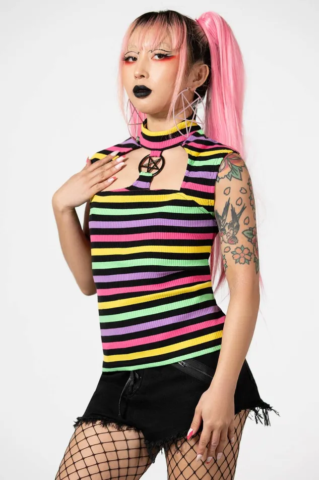 Killstar TShirts and Vests Women Rainbow Warrior Top