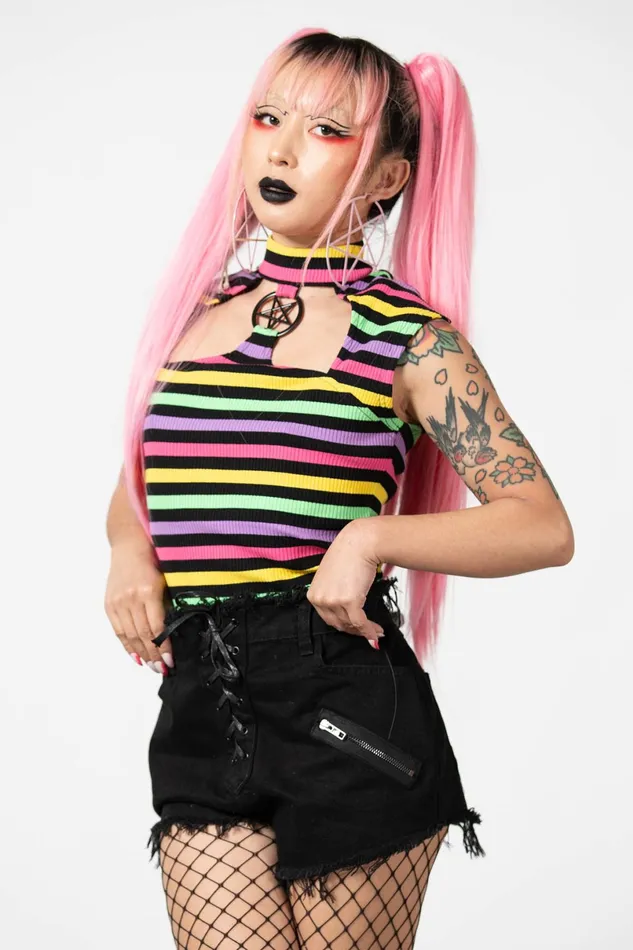 Killstar TShirts and Vests Women Rainbow Warrior Top