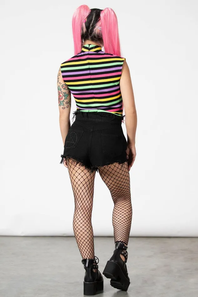 Killstar TShirts and Vests Women Rainbow Warrior Top