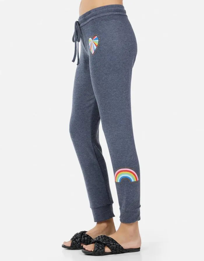 Kizzy Studded Stripe Peace Navy Women Lauren Moshi Long Sweatpants