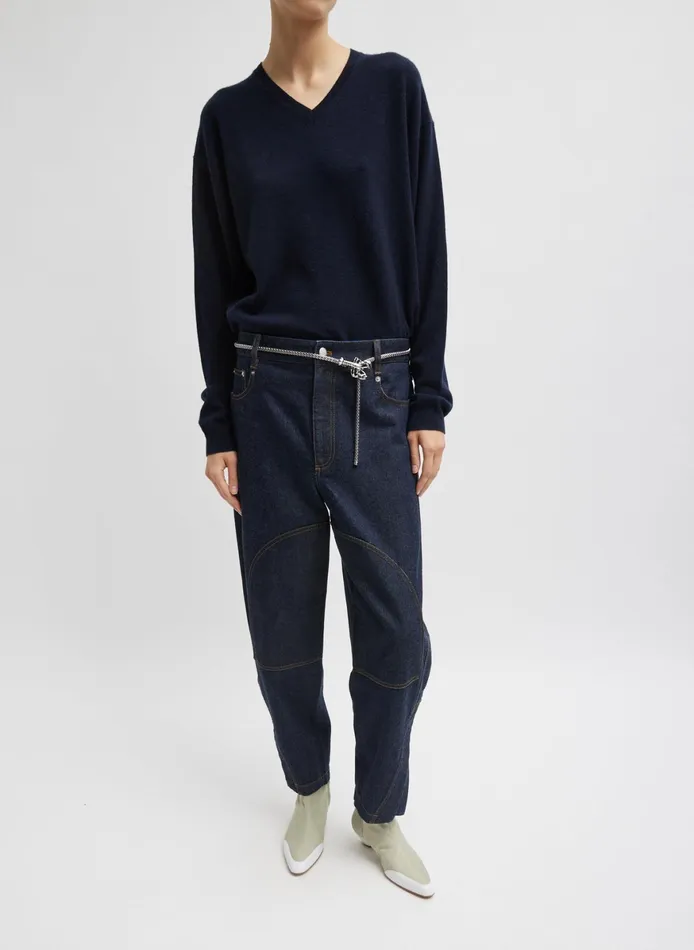 Knitwear and Sweatshirts Women Tibi Washable Cashmere Easy VNeck Sweater
