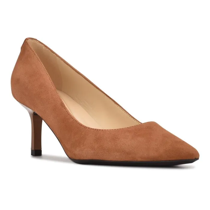 Kuna 92159 Pointy Toe Pumps Cognac Suede Women Nine West Heels Kuna 92159 Pointy Toe Pumps Cognac Suede Women Nine West Heels