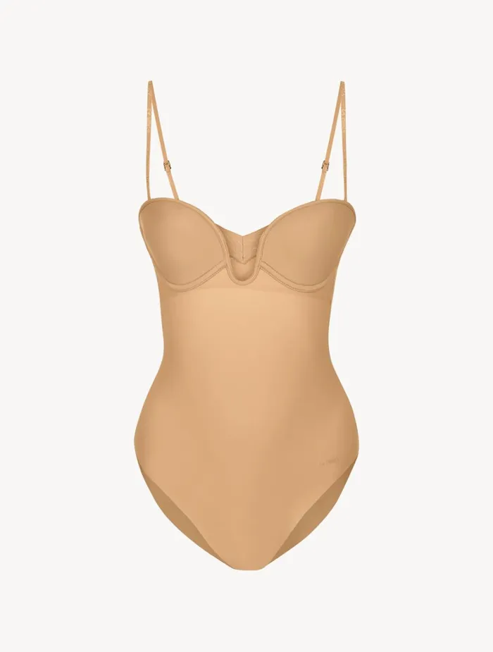 La Perla Amarettocoloured Underwired Padded Ubra Bodysuit Women Bodysuits and Bustiers