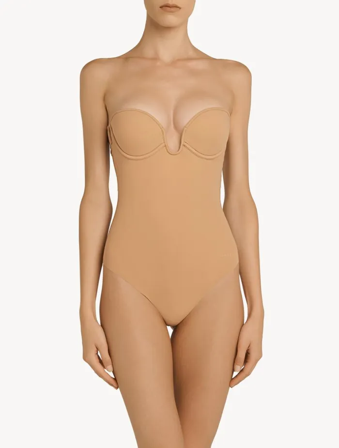 La Perla Amarettocoloured Underwired Padded Ubra Bodysuit Women Bodysuits and Bustiers