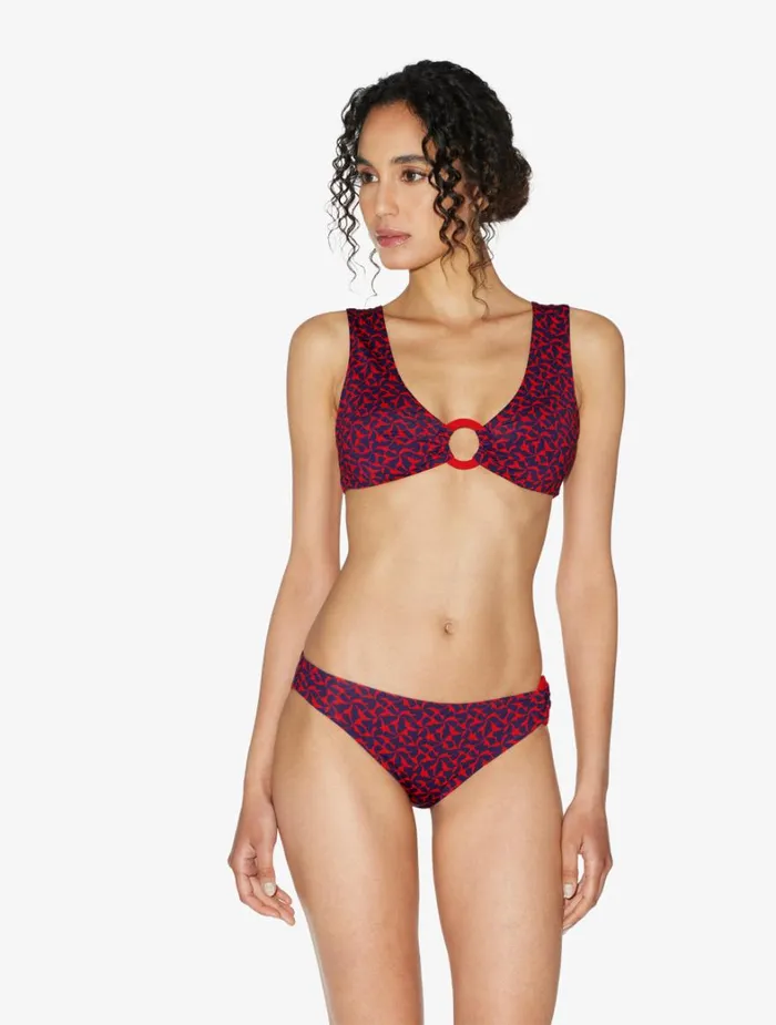 La Perla Bikini Briefs In Red And Blue Women Bikinis
