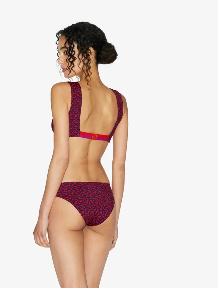 La Perla Bikini Briefs In Red And Blue Women Bikinis