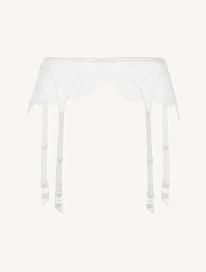 La Perla Lace Suspender Belt In Natural Women Garter Belts