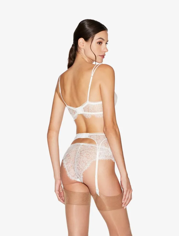 La Perla Lace Suspender Belt In Natural Women Garter Belts