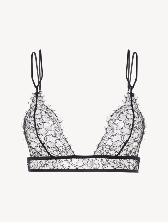 La Perla Lace Triangle Bra In Black Women Triangle
