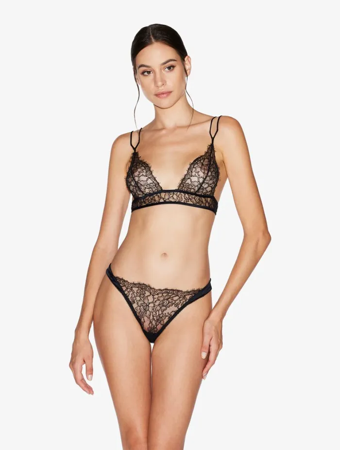 La Perla Lace Triangle Bra In Black Women Triangle