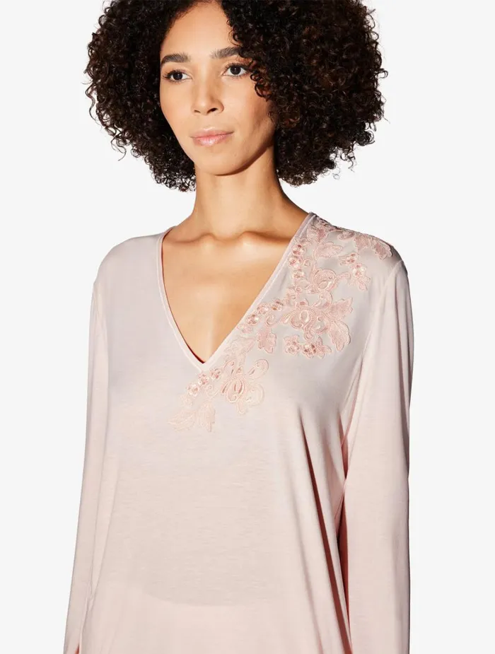 La Perla Longsleeved Top In Pink Modal Women Camisoles