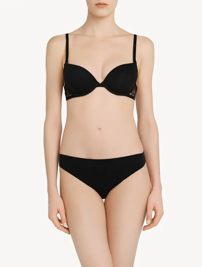 La Perla Luxury Black Brazilian Panties With Chantilly Lace Women Brazilian