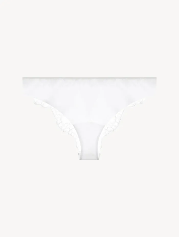 La Perla Luxury Chantilly Lace Brazilian Panties In White Women Brazilian