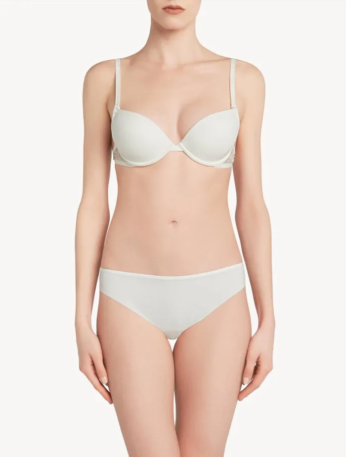 La Perla Luxury Chantilly Lace Brazilian Panties In White Women Brazilian