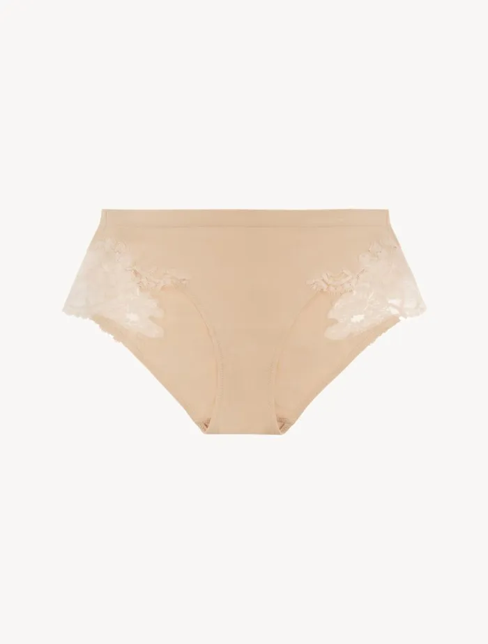La Perla Luxury Cotton MidRise Panties In Nude Women Midrise