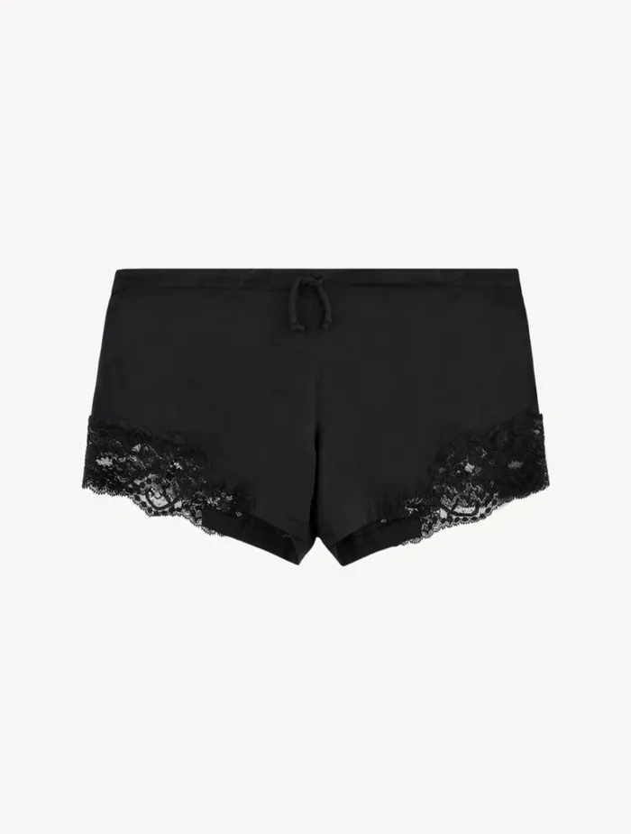 La Perla Luxury Cotton Pajama Shorts In Black Women Pajamas