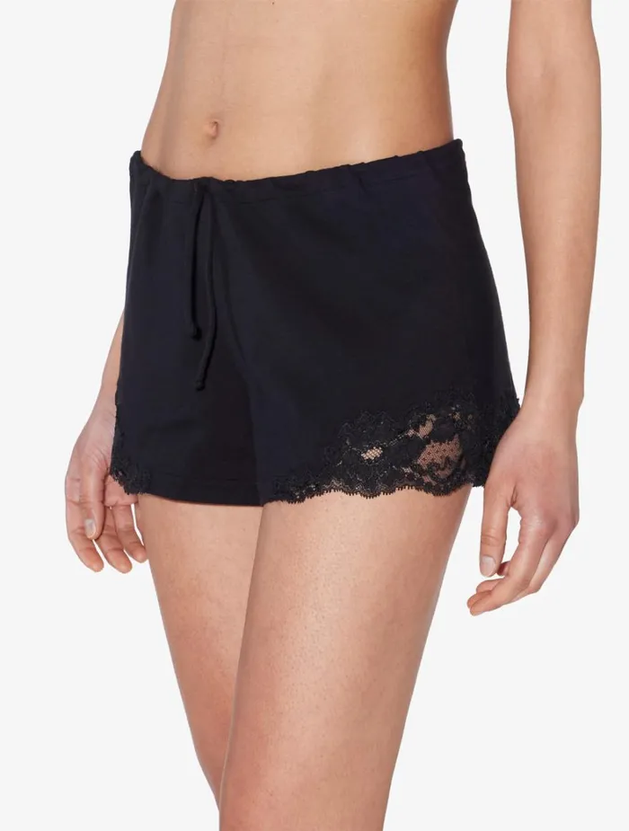 La Perla Luxury Cotton Pajama Shorts In Black Women Pajamas