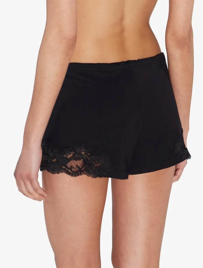 La Perla Luxury Cotton Pajama Shorts In Black Women Pajamas