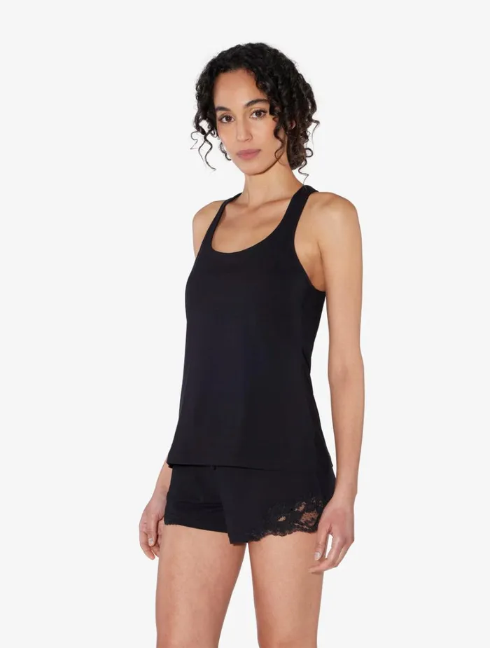 La Perla Luxury Cotton Pajama Shorts In Black Women Pajamas