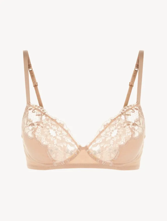 La Perla Luxury Cotton Wireless Bra In Nude Women Wireless