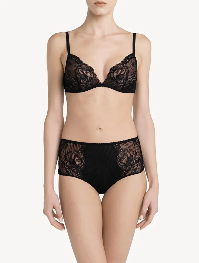 La Perla Luxury Lace HighWaisted Panties In Black Women Highwaist