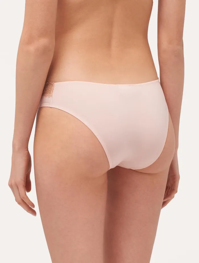 La Perla Luxury Lace MidRise Panties In Pink And Sand Women Midrise