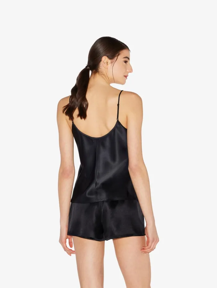 La Perla Luxury Silk Camisole In Black Women Camisoles
