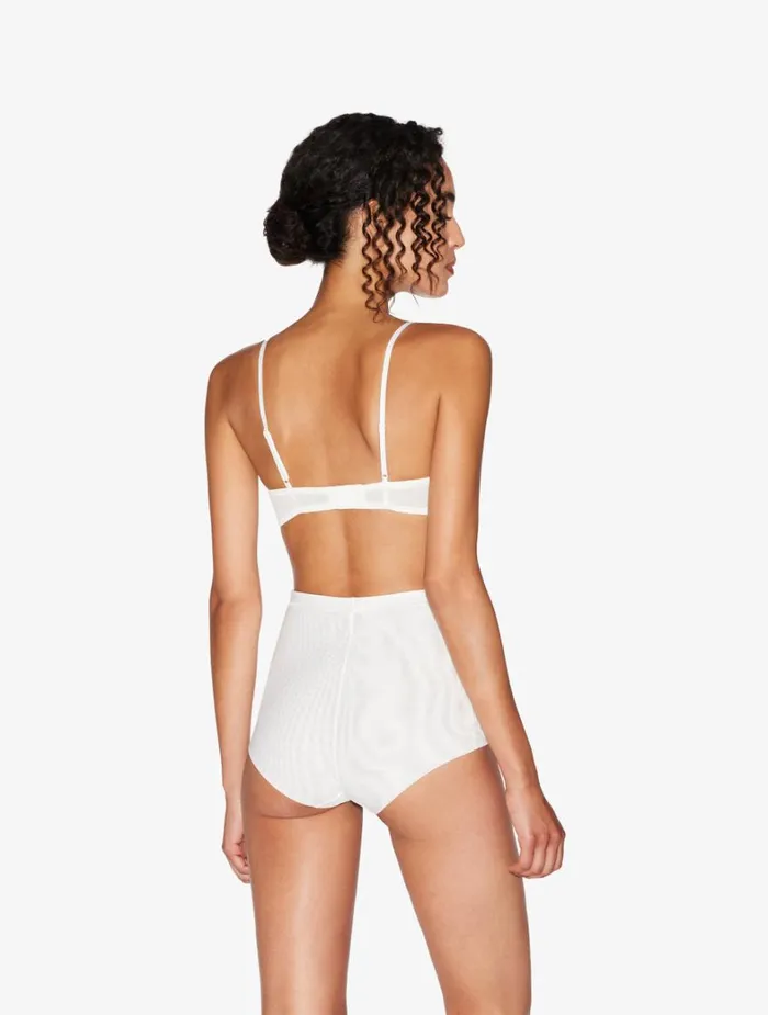 La Perla Luxury Stretch Tulle Balconette Bra In OffWhite Women Balconette