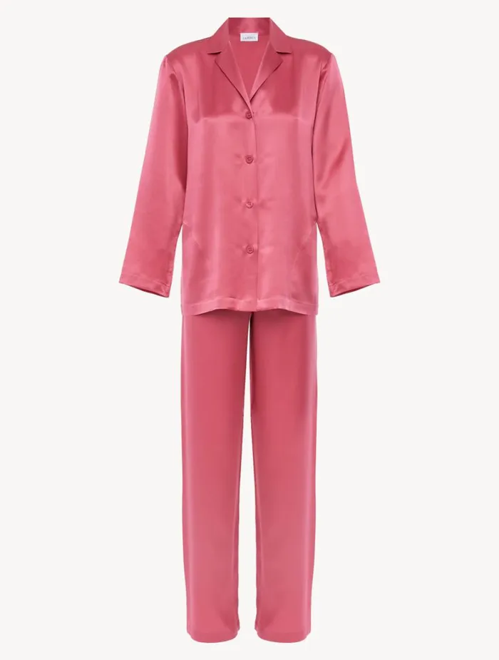 La Perla Silk Pajama Set In Wild Orchid Women Pajamas
