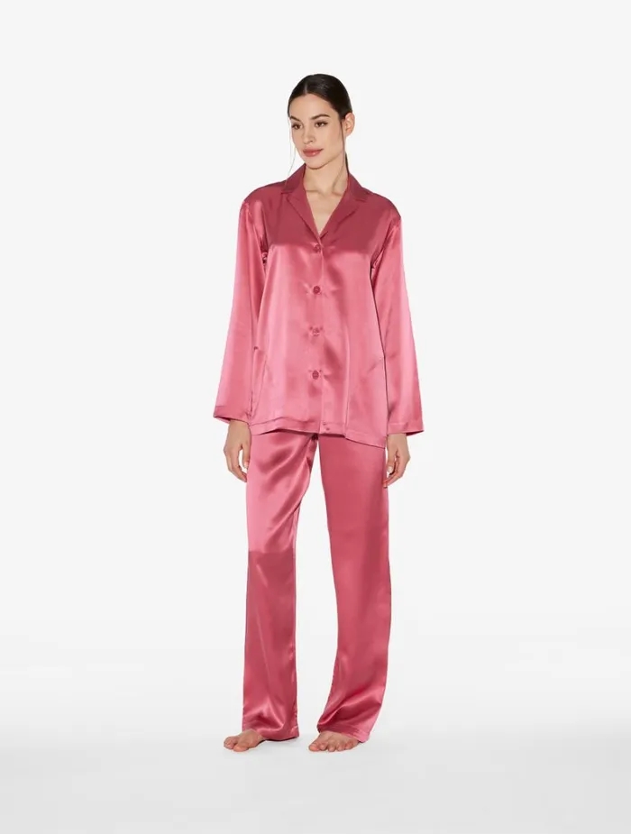 La Perla Silk Pajama Set In Wild Orchid Women Pajamas