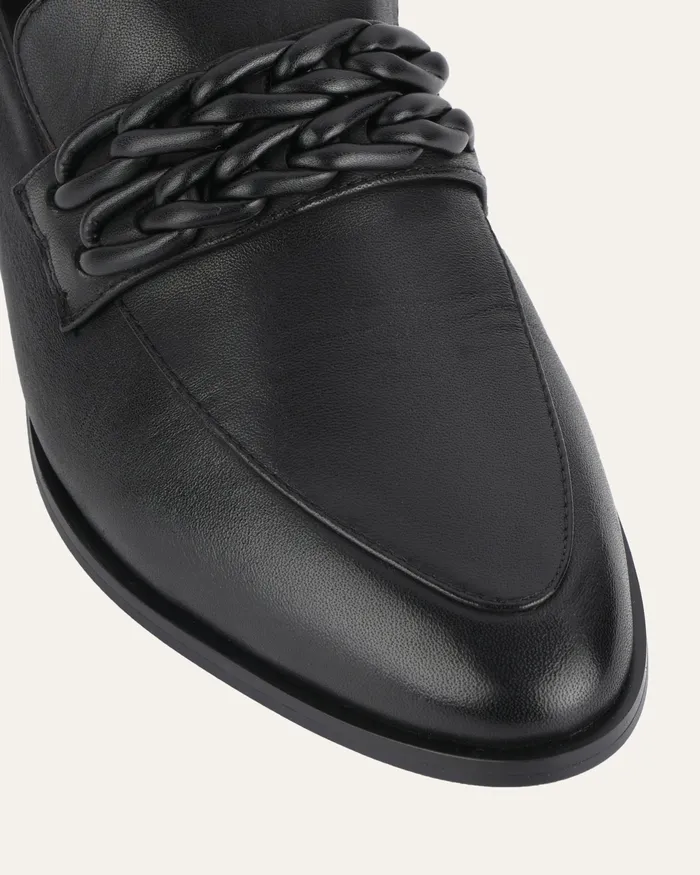 LACE UP and LOAFERS jomercer Women Ximena loafers black leather LACE UP and LOAFERS jomercer Women Ximena loafers black leather
