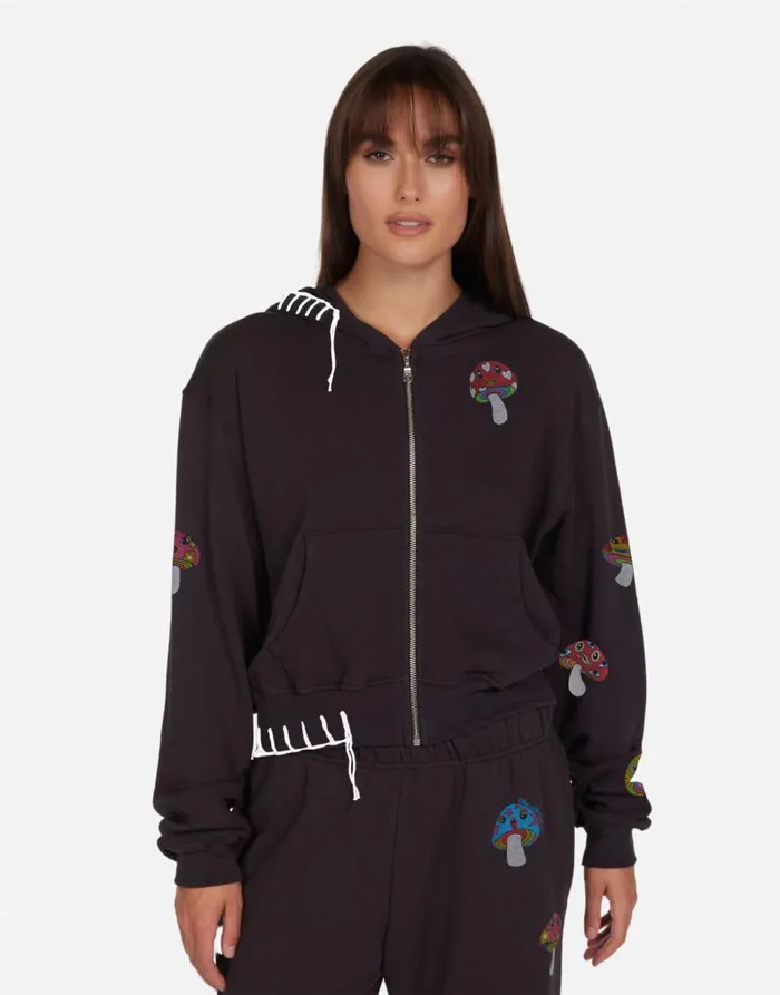 Lachelle Magic Mushrooms Onyx Women Lauren Moshi Hoodies