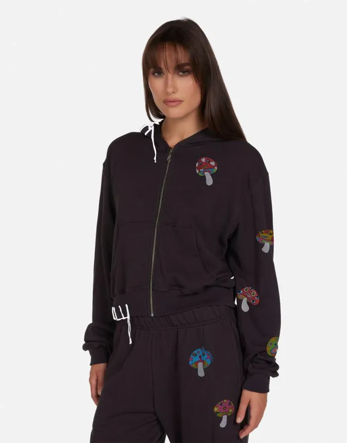 Lachelle Magic Mushrooms Onyx Women Lauren Moshi Hoodies