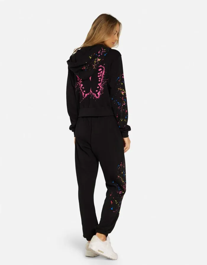 Lachelle Splatter Elements Black Women Lauren Moshi Hoodies