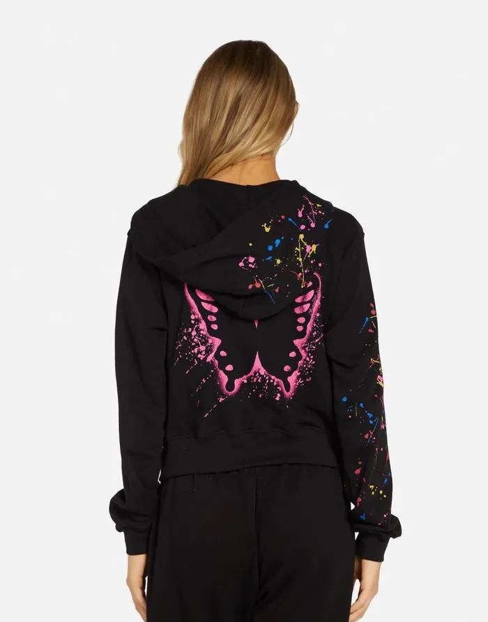 Lachelle Splatter Elements Black Women Lauren Moshi Hoodies