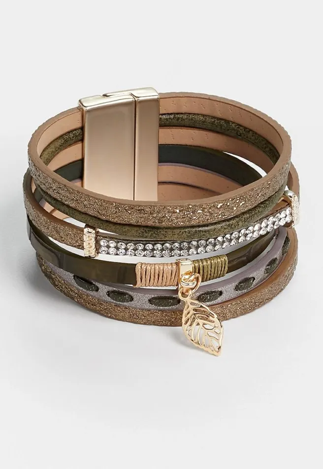 Leaf Multi Row Magnetic Bracelet Women Maurices Jewelry